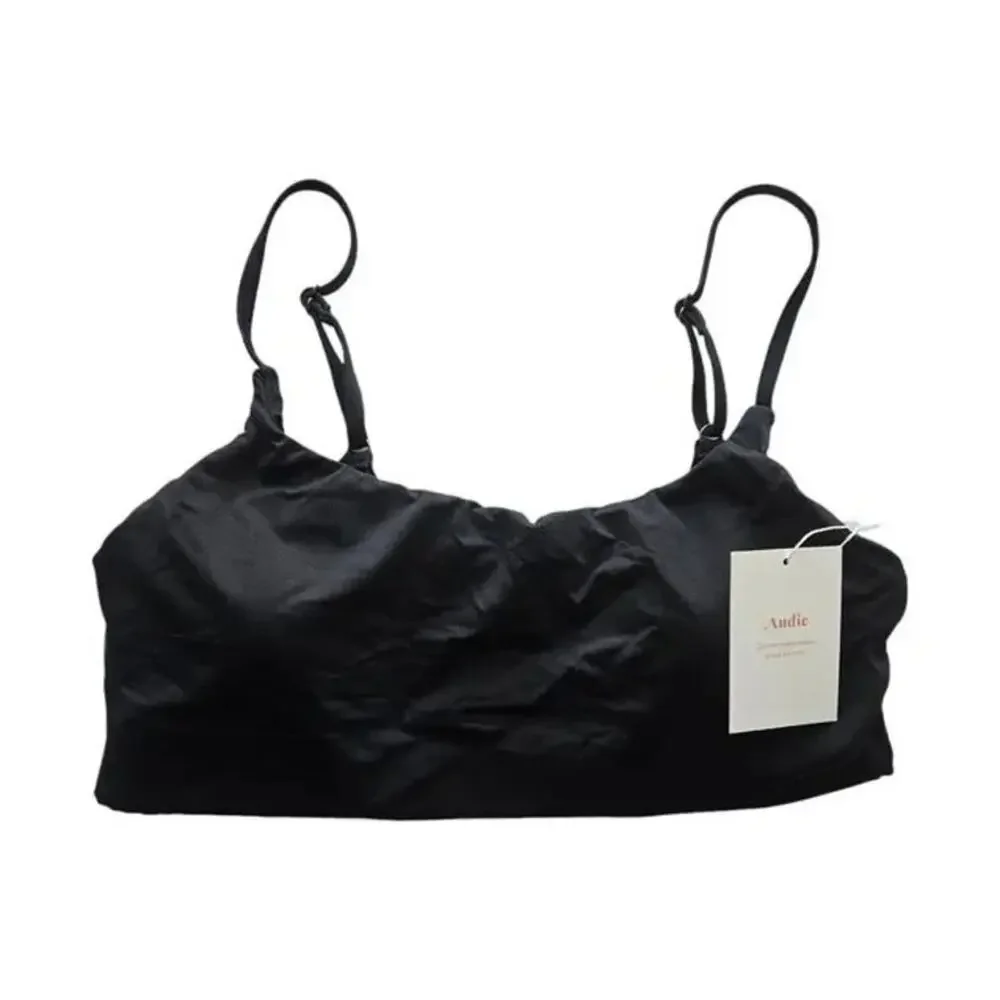 Andie Swim The Maui Top Eco Nylon in Black XL NWT